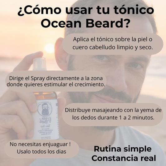 ¿ Cómo usar tu Tónico Ocean Beard ?
