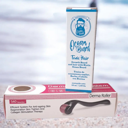 PACK FULL CRECIMIENTO: Tónico Crecimiento Barba y Cabello + Derma Roller